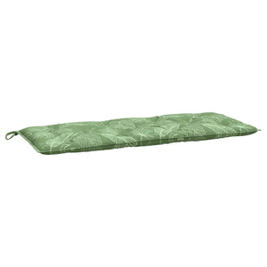 vidaXL Cuscini Panca Giardino 2 pz Motivo a Foglie 120x50x7 cm Tessuto