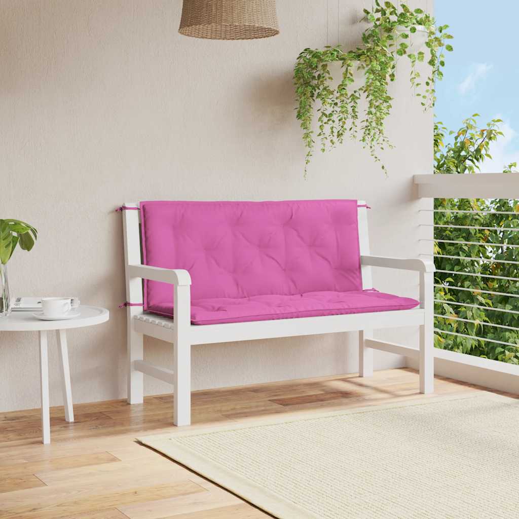 Cuscini per Panca da Giardino 2 pz Rosa 120x50x7 cm in Tessuto 361695