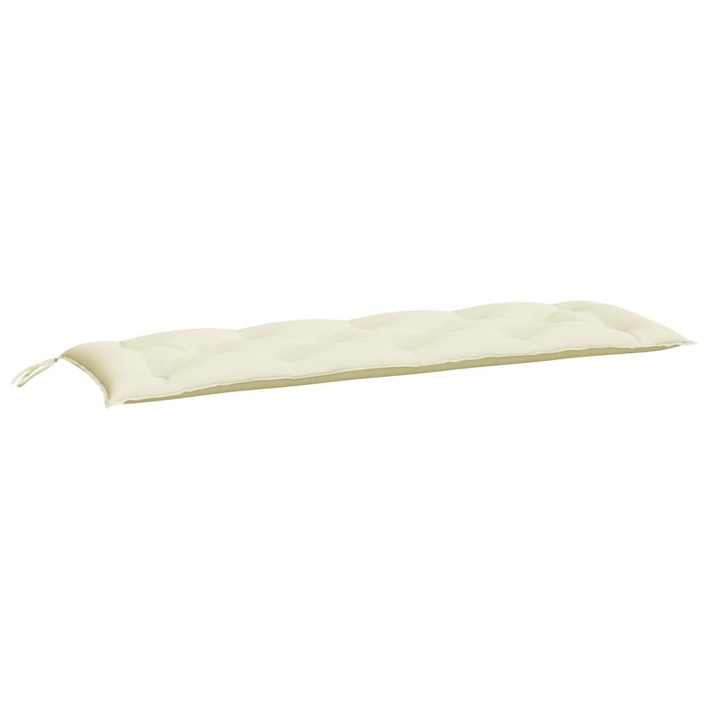 Cuscini Panca Giardino 2pz Bianco Crema 150x50x7 Tessuto Oxford 361699