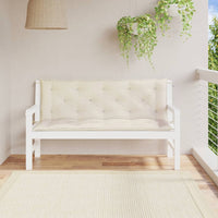 Cuscini Panca Giardino 2pz Bianco Crema 150x50x7 Tessuto Oxford 361699