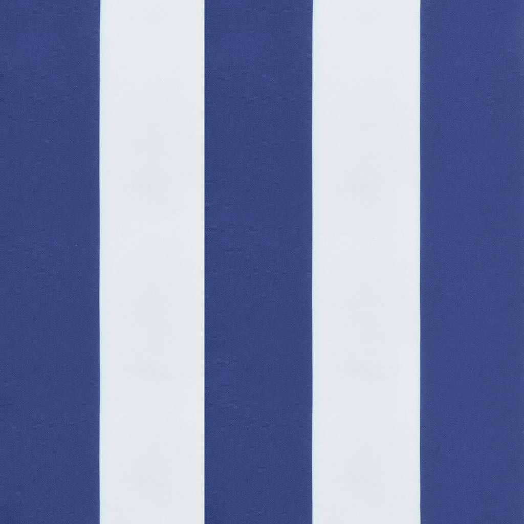 Cuscini Panca Giardino 2pz Righe Bianche Blu 150x50x7cm Tessuto 361709