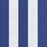 Cuscini Panca Giardino 2pz Righe Bianche Blu 150x50x7cm Tessuto 361709