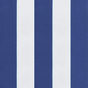 Cuscini Panca Giardino 2pz Righe Bianche Blu 150x50x7cm Tessuto 361709