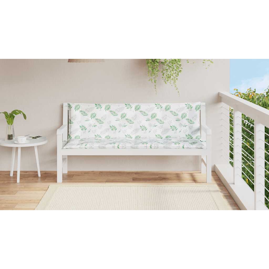 Cuscini Panca Giardino 2 pz Motivo a Foglie 150x50x7 cm Tessutocod mxl 118248