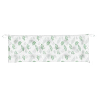 Cuscini Panca Giardino 2 pz-Cuscini per panchina da esterno Motivo a Foglie 150x50x7 cm Tessuto