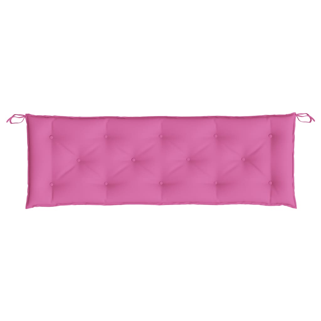 Cuscini per Panca da Giardino 2 pz-Set di 2 Cuscini per panchina da esterno Rosa 150x50x7 cm in Tessuto