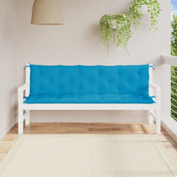 Cuscini per Panca 2 pz Azzurri 180x50x7 cm in Tessuto Oxford 361720