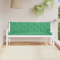 Cuscini Panca da Giardino 2pz Verdi 180x50x7cm Tessuto Oxford 361721