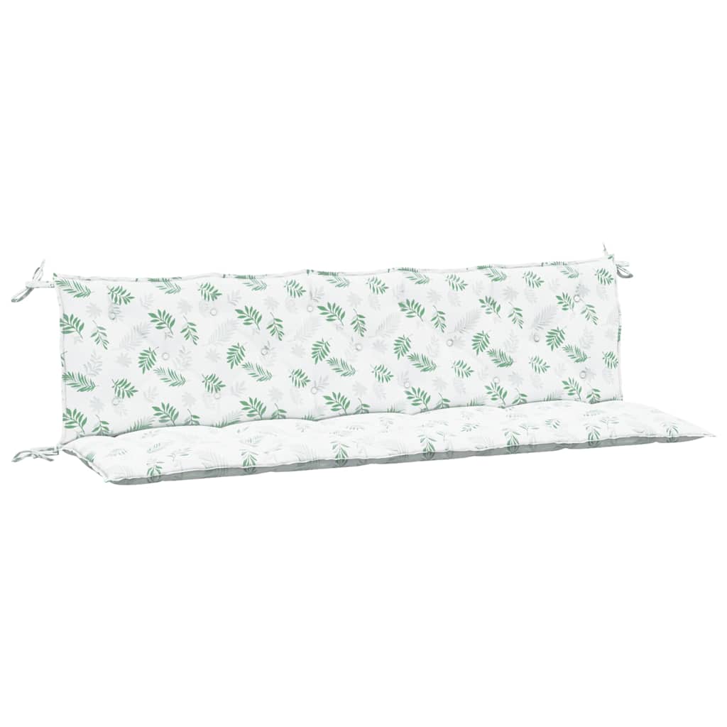 Cuscini per Panca 2 pz Motivo a Foglie in Tessuto Oxfordcod mxl 119591