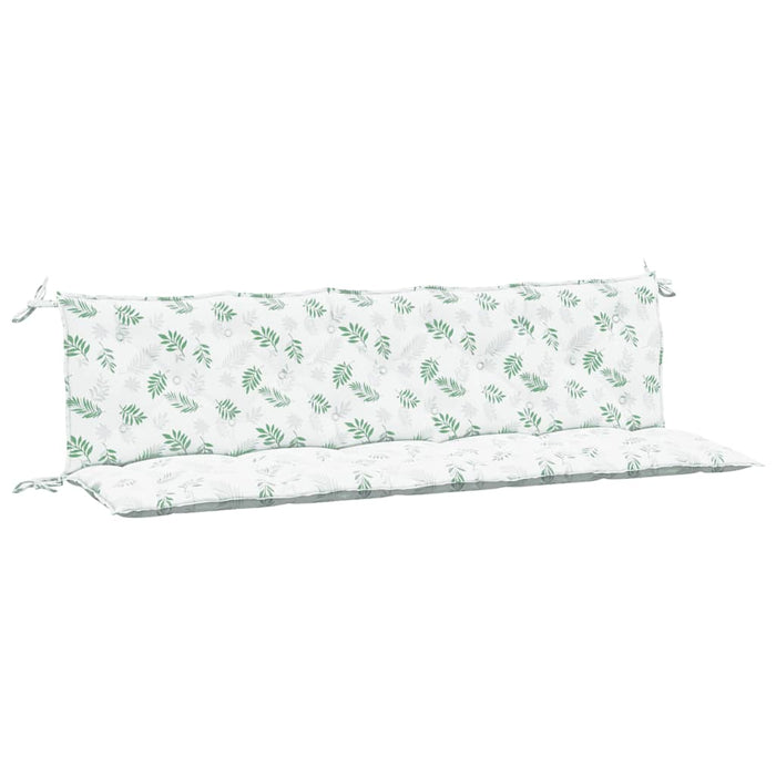 Cuscini per Panca 2 pz Motivo a Foglie in Tessuto Oxford 361731