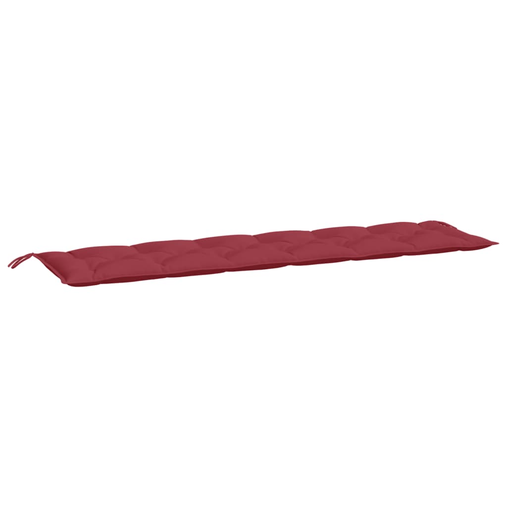 Cuscini per Panca 2 pz Rosso Vino 200x50x7 cm in Tessuto Oxford 361744
