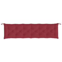 Cuscini per Panca 2 pz Rosso Vino 200x50x7 cm in Tessuto Oxford 361744