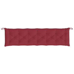 Cuscini per Panca 2 pz Rosso Vino 200x50x7 cm in Tessuto Oxford 361744
