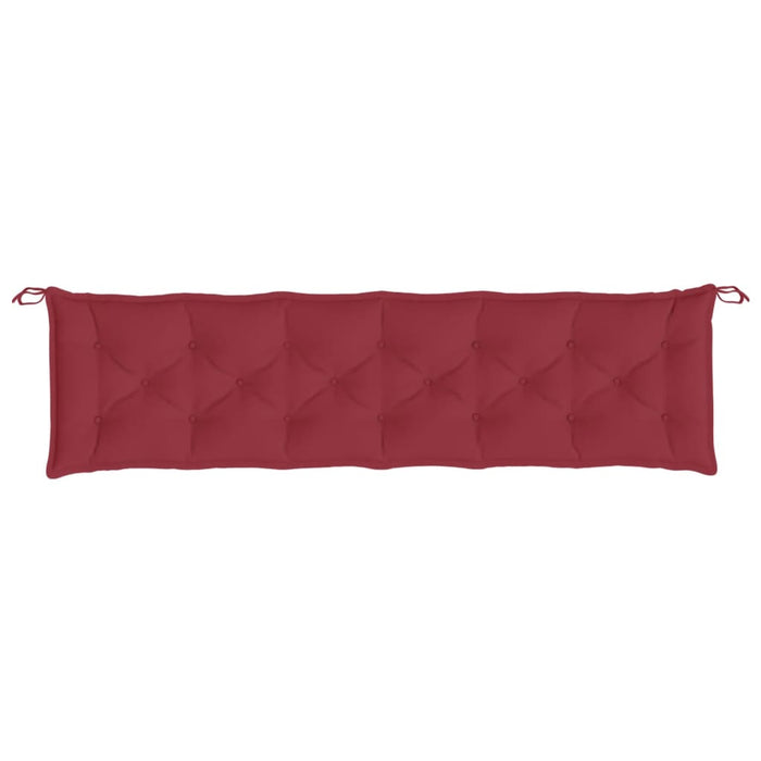 Cuscini per Panca 2 pz Rosso Vino 200x50x7 cm in Tessuto Oxford 361744