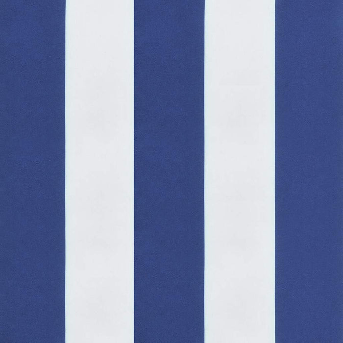 Cuscini Panca Giardino 2pz Righe Bianche Blu 200x50x7cm Tessuto