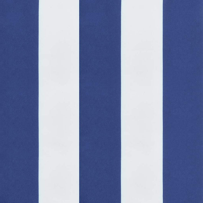 Cuscini Panca Giardino 2pz Righe Bianche Blu 200x50x7cm Tessuto 361747