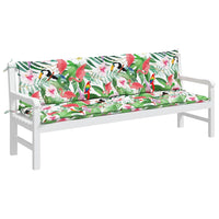 Cuscini Panca da Giardino 2pz Multicolore 200x50x7cm in Tessuto 361749