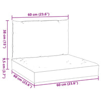 Cuscini per Pallet 2 pz Azzurro in Tessuto Oxford 361758
