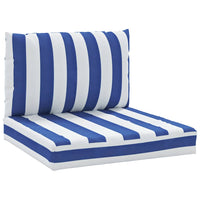 Cuscini per Pallet 2 pz Strisce Blu e Bianche Tessuto Oxford 361766