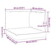 Cuscini per Pallet 3 pz Azzurro in Tessuto Oxford