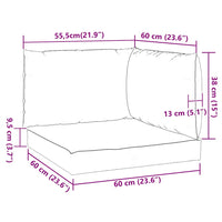 Cuscini per Pallet 3 pz Azzurro in Tessuto Oxford 361777