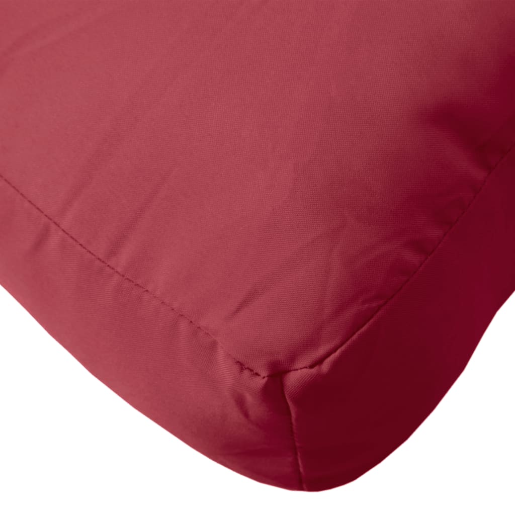 Cuscini per Pallet 3 pz Rosso Vino in Tessuto Oxford 361782