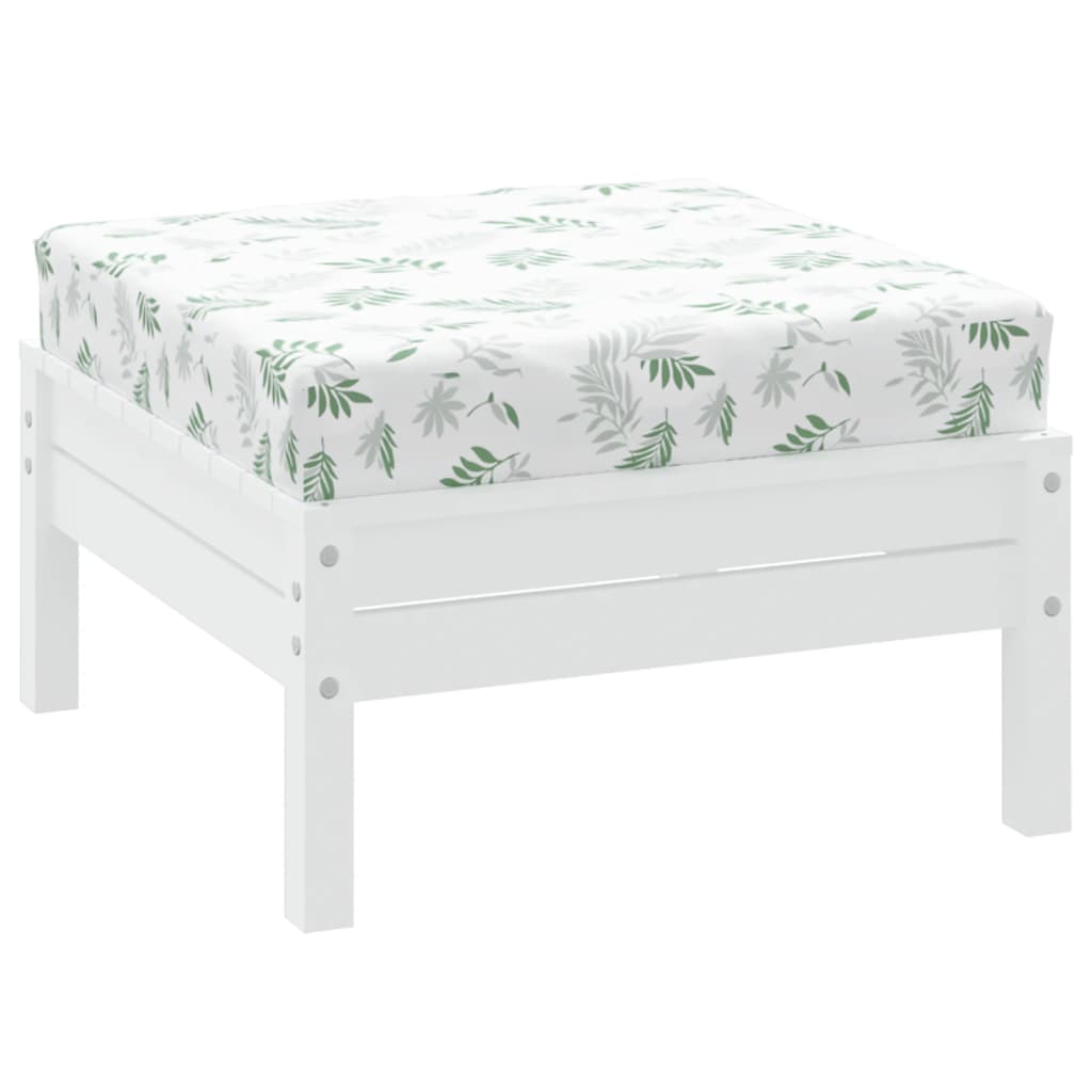 Cuscino Pallet Motivo a Foglie 60x60x8 cm in Tessuto Oxford 361807