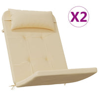 Cuscini per Sedia Adirondack 2 pz Beige in Tessuto Oxfordcod mxl 70308