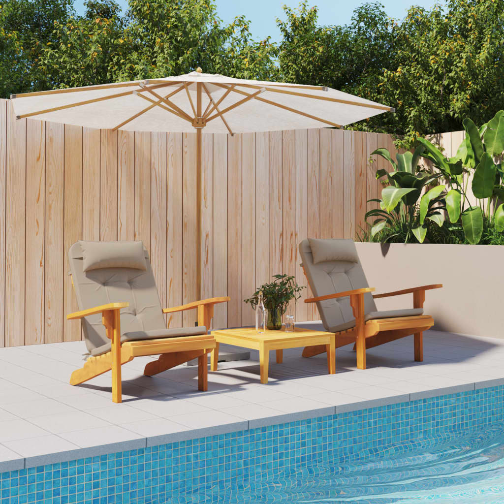 Cuscini per Sedia Adirondack 2 pz Tortora in Tessuto Oxford 361838