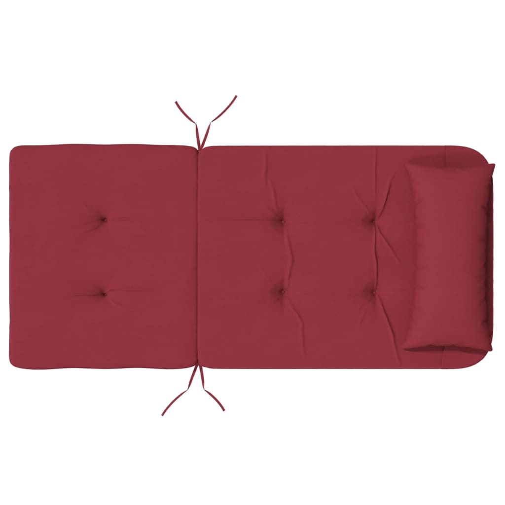 Cuscini per Sedia Adirondack 2 pz Rosso Vino in Tessuto Oxford 361839