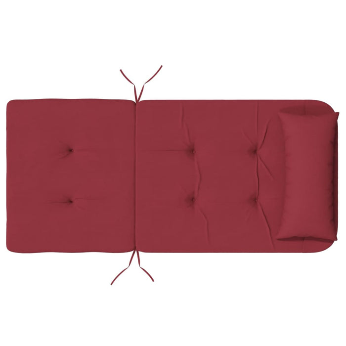 Cuscini per Sedia Adirondack 2 pz Rosso Vino in Tessuto Oxford 361839