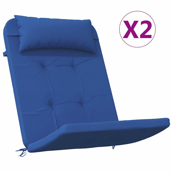 vidaXL Cuscino per Sedia 2 pcs Blu 58 x 77 x 4.5 cm Tessuto Oxford