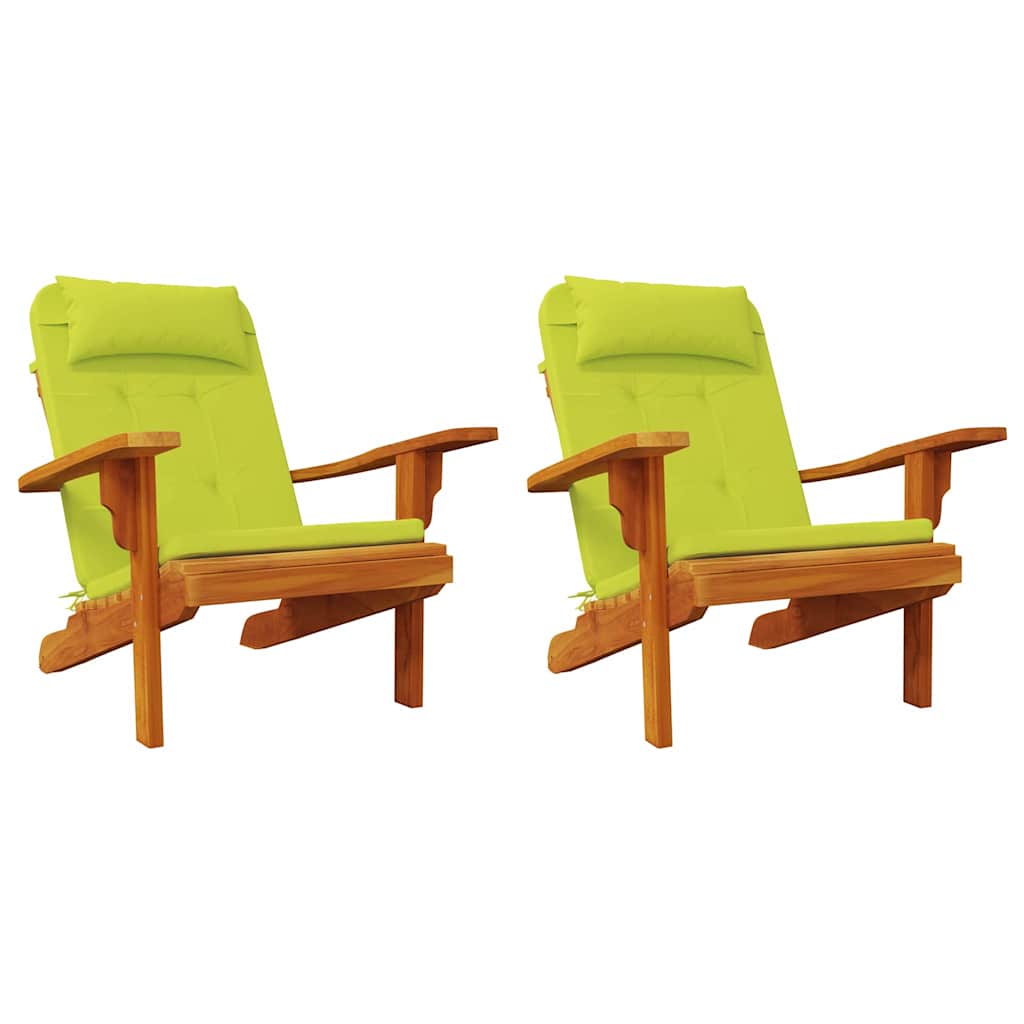Cuscino per Sedia 2 pcs Verde acceso 58 x 77 x 4.5 cm 361841