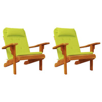 Cuscino per Sedia 2 pcs Verde acceso 58 x 77 x 4.5 cm 361841