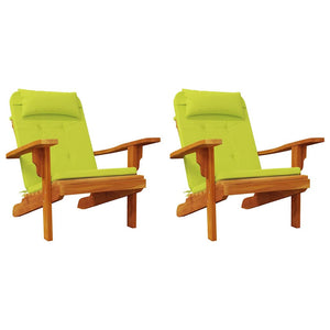 Cuscino per Sedia 2 pcs Verde acceso 58 x 77 x 4.5 cm 361841