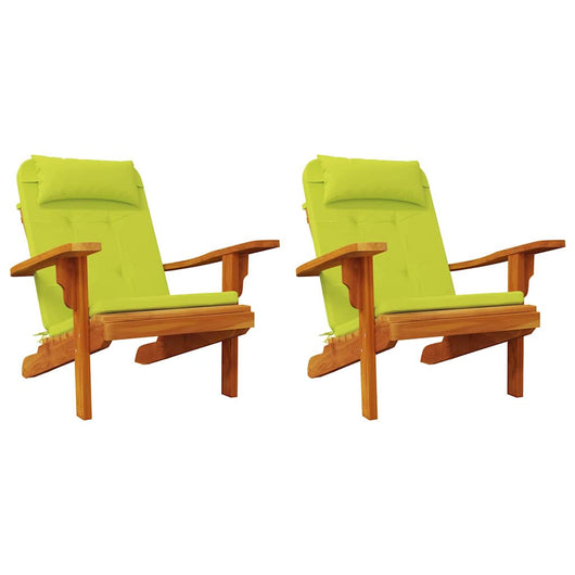 Cuscino per Sedia 2 pcs Verde acceso 58 x 77 x 4.5 cm 361841