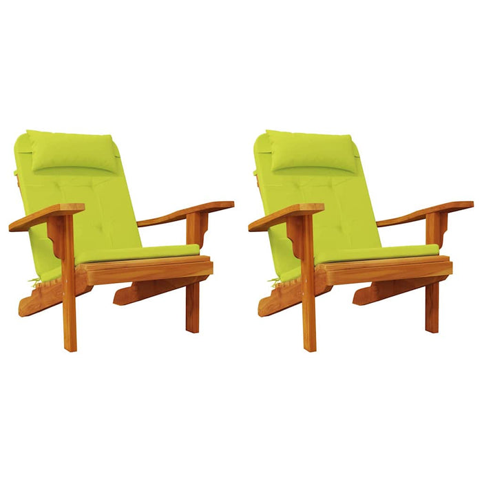 Cuscino per Sedia 2 pcs Verde acceso 58 x 77 x 4.5 cm 361841