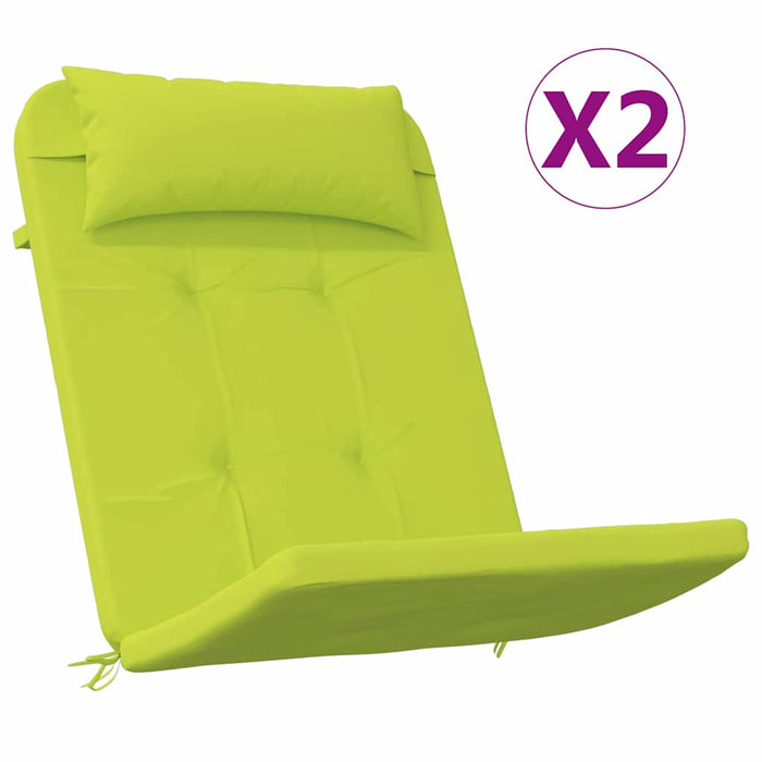 Cuscino per Sedia 2 pcs Verde acceso 58 x 77 x 4.5 cm 361841