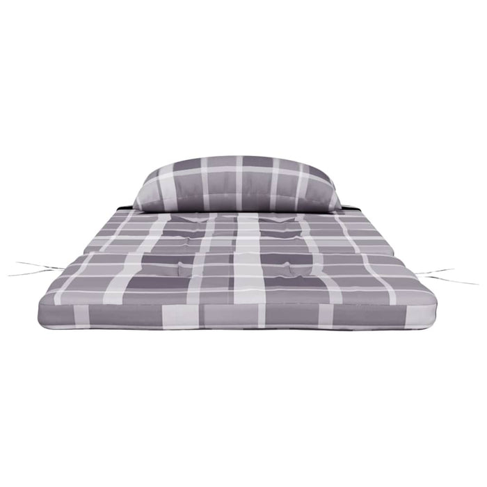 Cuscini Sedia Adirondack 2 pz a Quadri Grigio in Tessuto Oxford 361844