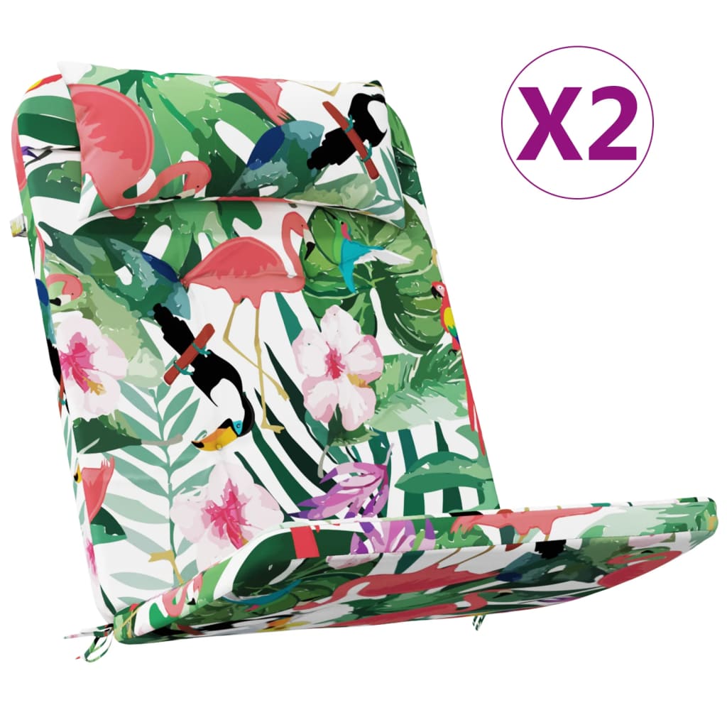 Cuscini per Sedia Adirondack 2pz Multicolore in Tessuto Oxford 361847