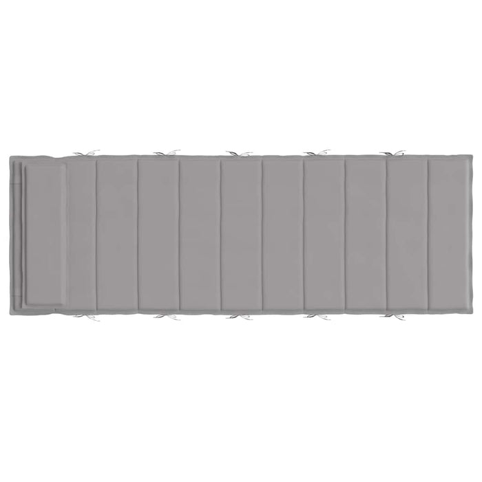 Cuscino per Lettino Grigio 180x60x4 cm in Tessuto Oxford 361853