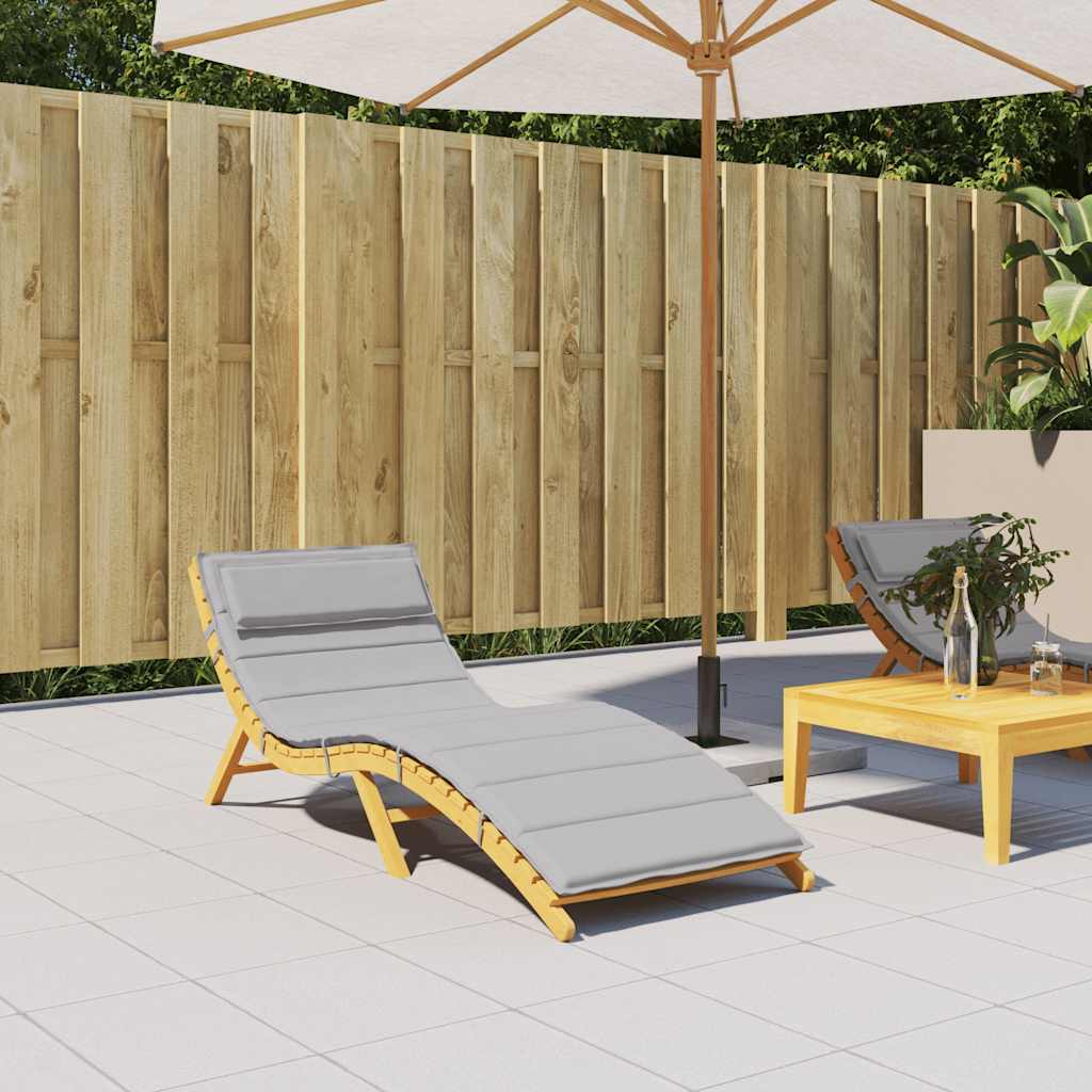 Cuscino per Lettino Grigio 180x60x4 cm in Tessuto Oxford 361853