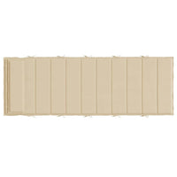 Cuscino per Lettino Beige 180x60x3 cm in Tessuto Oxford 361855