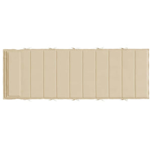 Cuscino per Lettino Beige 180x60x3 cm in Tessuto Oxford 361855