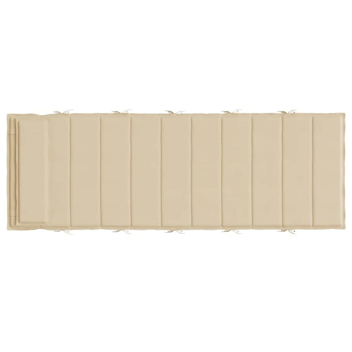 Cuscino per Lettino Beige 180x60x3 cm in Tessuto Oxford 361855