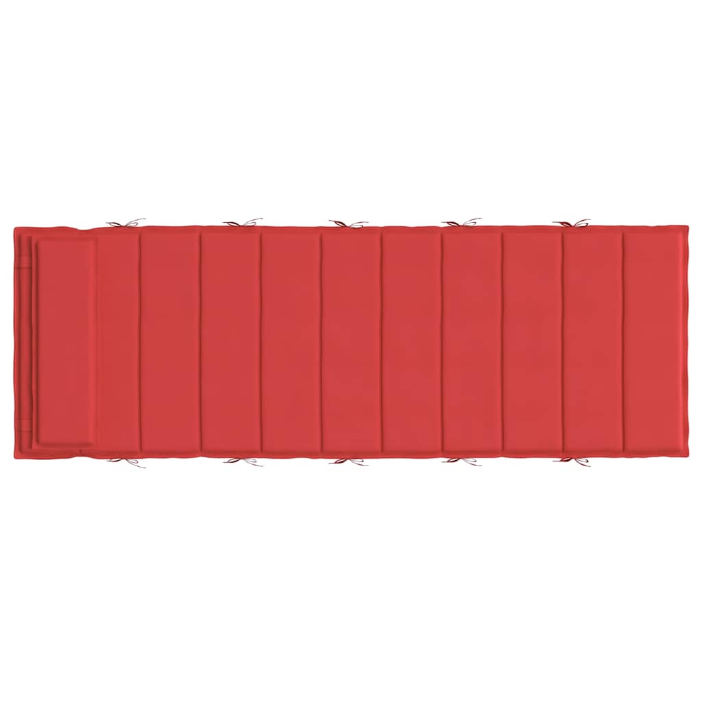 Cuscino per Lettino Rosso 180x60x4 cm in Tessuto Oxford 361858