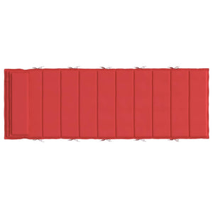 Cuscino per Lettino Rosso 180x60x4 cm in Tessuto Oxford 361858