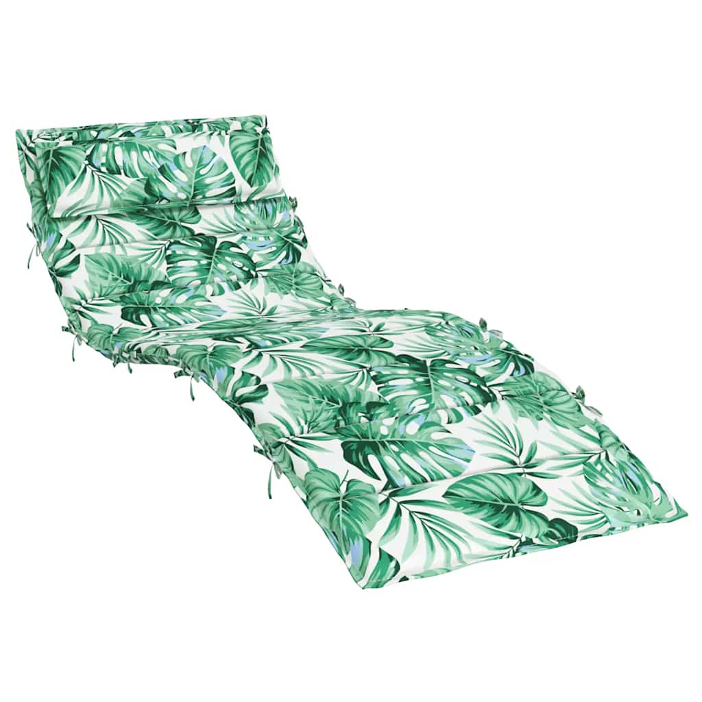 Cuscino per Lettino Motivo Foglie 180x60x4 cm in Tessuto Oxford 361864