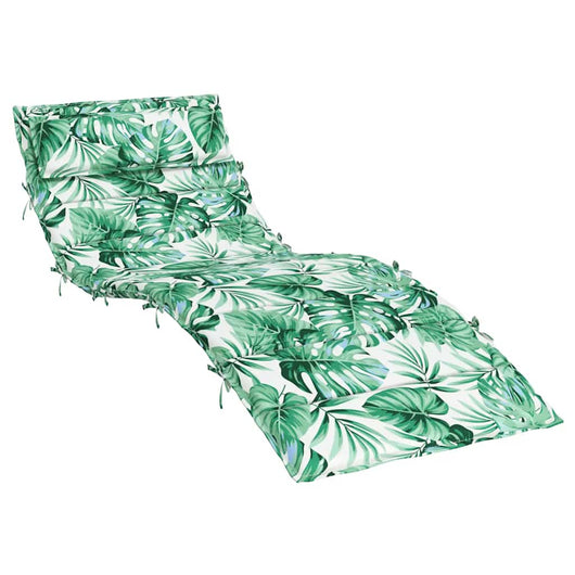 Cuscino per Lettino Motivo Foglie 180x60x4 cm in Tessuto Oxford 361864