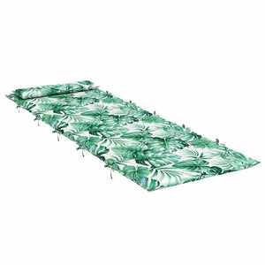 Cuscino per Lettino Motivo Foglie 180x60x4 cm in Tessuto Oxford 361864